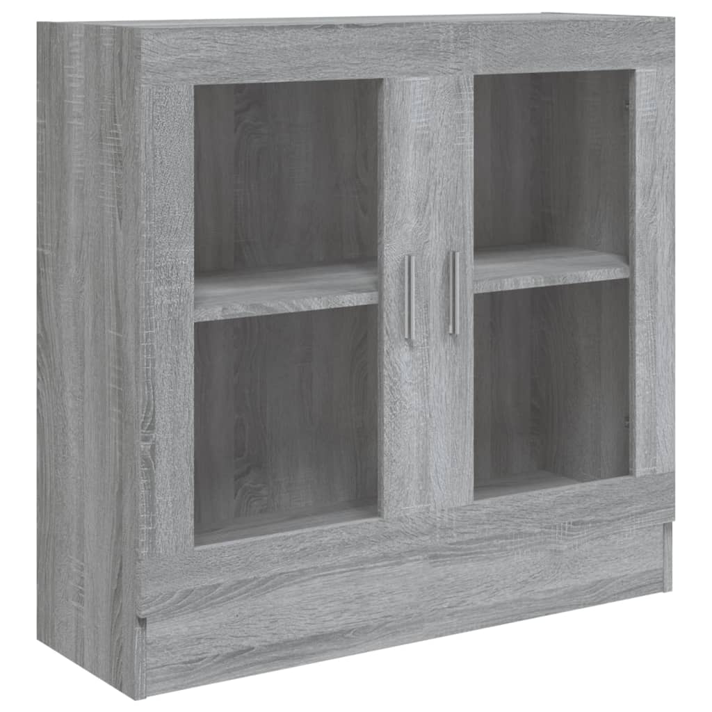 vidaXL Vitrine Cabinet Grey Sonoma 82.5x30.5x80 cm Engineered Wood