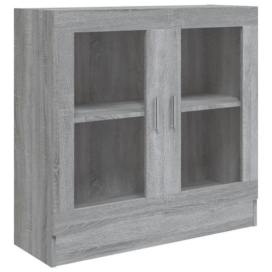 vidaXL Vitrine Cabinet Grey Sonoma 82.5x30.5x80 cm Engineered Wood