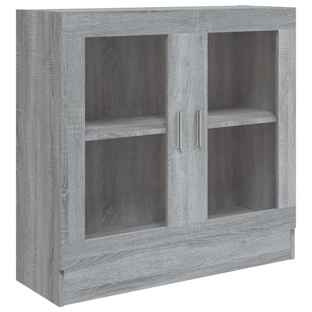 vidaXL Vitrine Cabinet Grey Sonoma 82,5x30,5x80 cm Engineered Wood