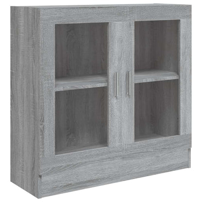 vidaXL Vitrine Cabinet Grey Sonoma 82,5x30,5x80 cm Engineered Wood