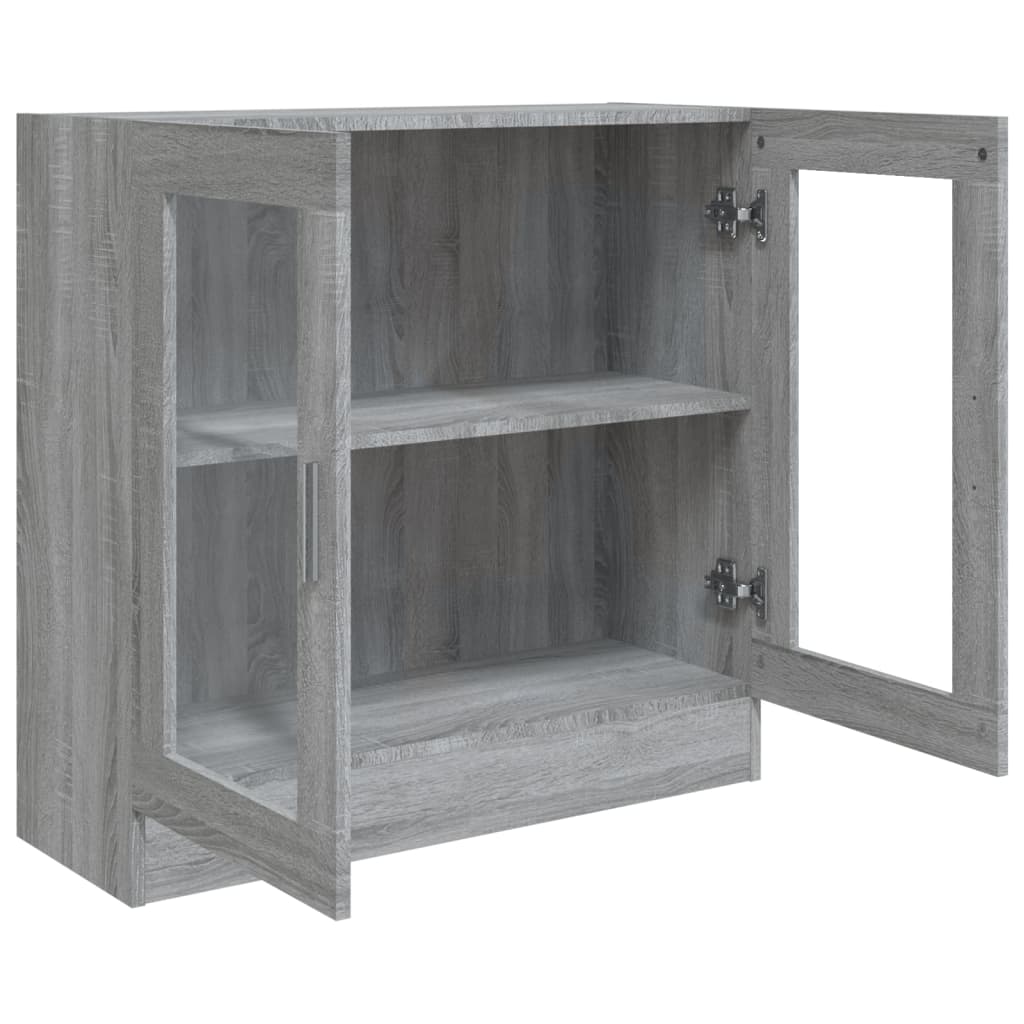 vidaXL Vitrine Cabinet Grey Sonoma 82.5x30.5x80 cm Engineered Wood