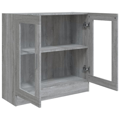 vidaXL Vitrine Cabinet Grey Sonoma 82.5x30.5x80 cm Engineered Wood