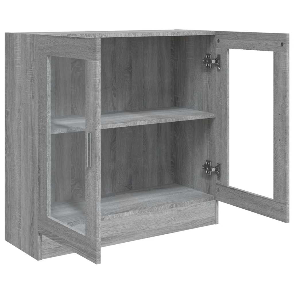 vidaXL Vitrine Cabinet Grey Sonoma 82,5x30,5x80 cm Engineered Wood