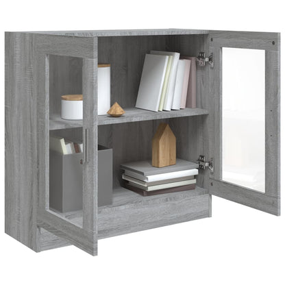 vidaXL Vitrine Cabinet Grey Sonoma 82.5x30.5x80 cm Engineered Wood