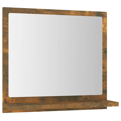 vidaXL Bathroom Mirror Smoked Oak 40x10,5x37 cm Engineered Wood