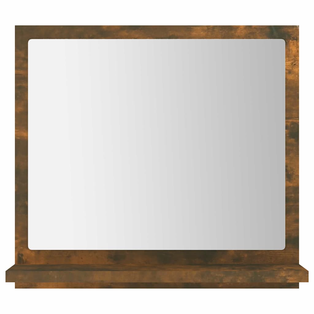 vidaXL Bathroom Mirror Smoked Oak 40x10,5x37 cm Engineered Wood