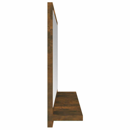 vidaXL Bathroom Mirror Smoked Oak 40x10,5x37 cm Engineered Wood
