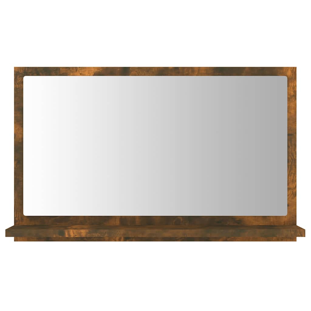 vidaXL Bathroom Mirror Smoked Oak 60x10,5x37 cm Engineered Wood