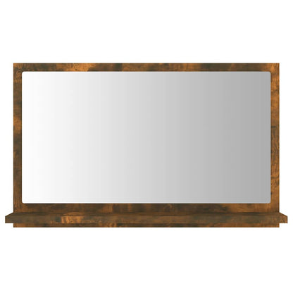 vidaXL Bathroom Mirror Smoked Oak 60x10,5x37 cm Engineered Wood