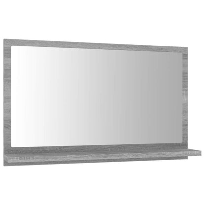 vidaXL Bathroom Mirror Grey Sonoma 60x10,5x37 cm Engineered Wood