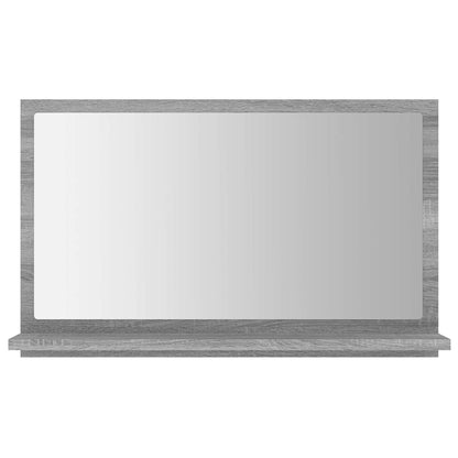 vidaXL Bathroom Mirror Grey Sonoma 60x10,5x37 cm Engineered Wood
