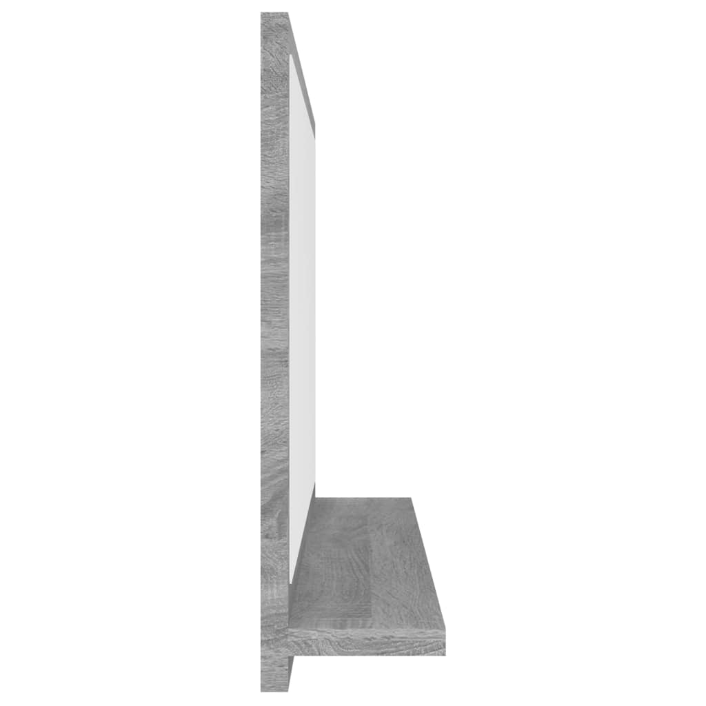 vidaXL Bathroom Mirror Grey Sonoma 60x10.5x37 cm Engineered Wood