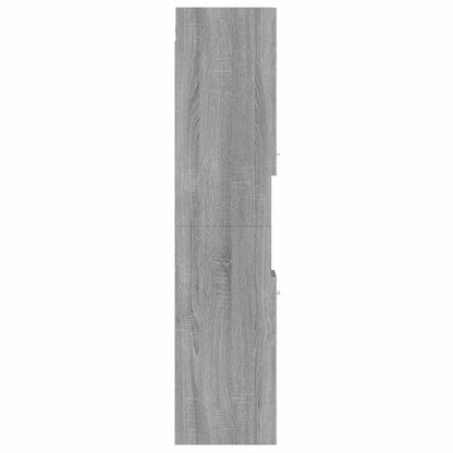 vidaXL Bathroom Cabinet Grey Sonoma 30x30x130 cm Engineered Wood