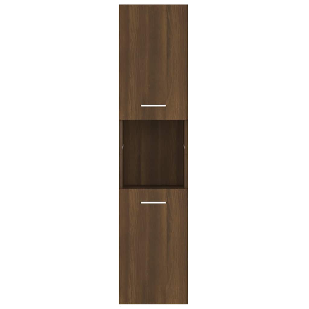 vidaXL Bathroom Cabinet Brown Oak 30x30x130 cm Engineered Wood