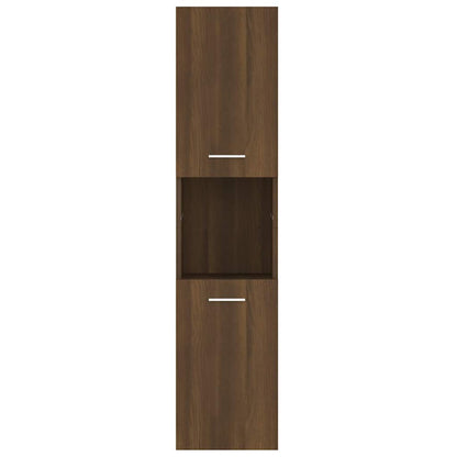 vidaXL Bathroom Cabinet Brown Oak 30x30x130 cm Engineered Wood
