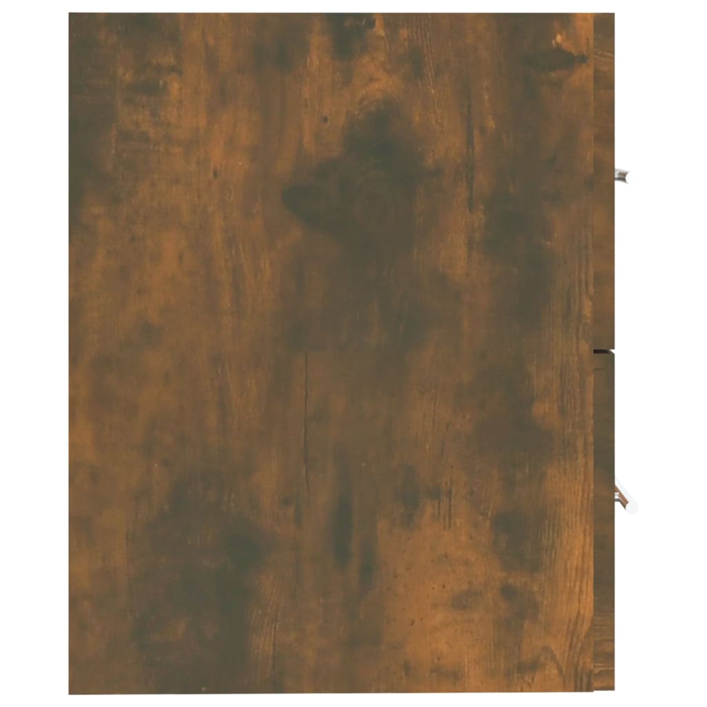 vidaXL Sink Cabinet Smoked Oak 60x38,5x48 cm Engineered Wood