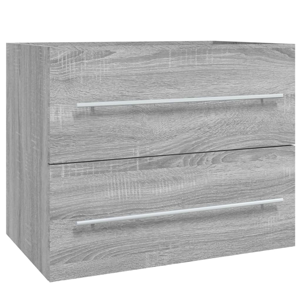 vidaXL Sink Cabinet Grey Sonoma 60x38,5x48 cm Engineered Wood