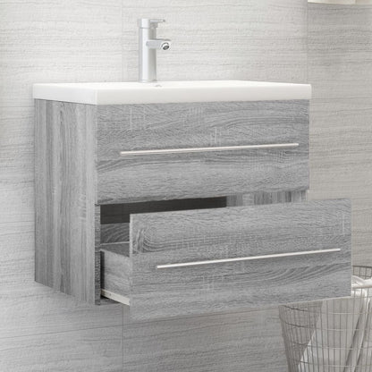 vidaXL Sink Cabinet Grey Sonoma 60x38,5x48 cm Engineered Wood