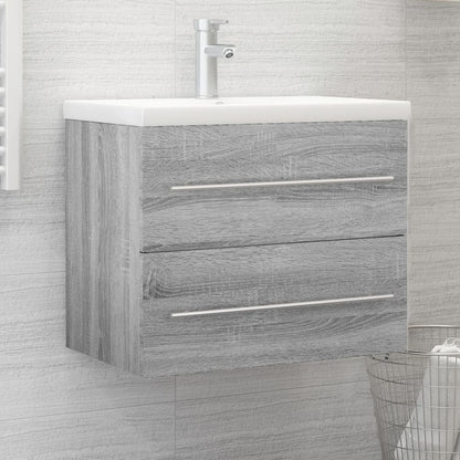 vidaXL Sink Cabinet Grey Sonoma 60x38,5x48 cm Engineered Wood