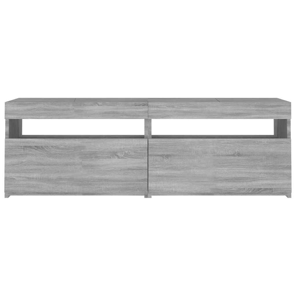 vidaXL TV Cabinet with LED Lights Grey Sonoma 120x35x40 cm