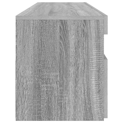 vidaXL TV Cabinet with LED Lights Grey Sonoma 90x35x40 cm