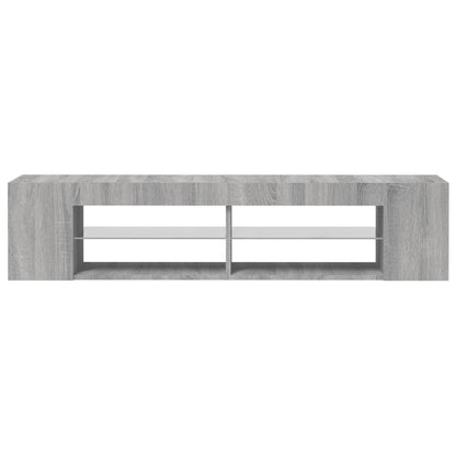 vidaXL TV Cabinet with LED Lights Grey Sonoma 135x39x30 cm