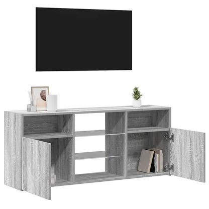 vidaXL TV Cabinet with LED Lights Grey Sonoma 120x30x50 cm