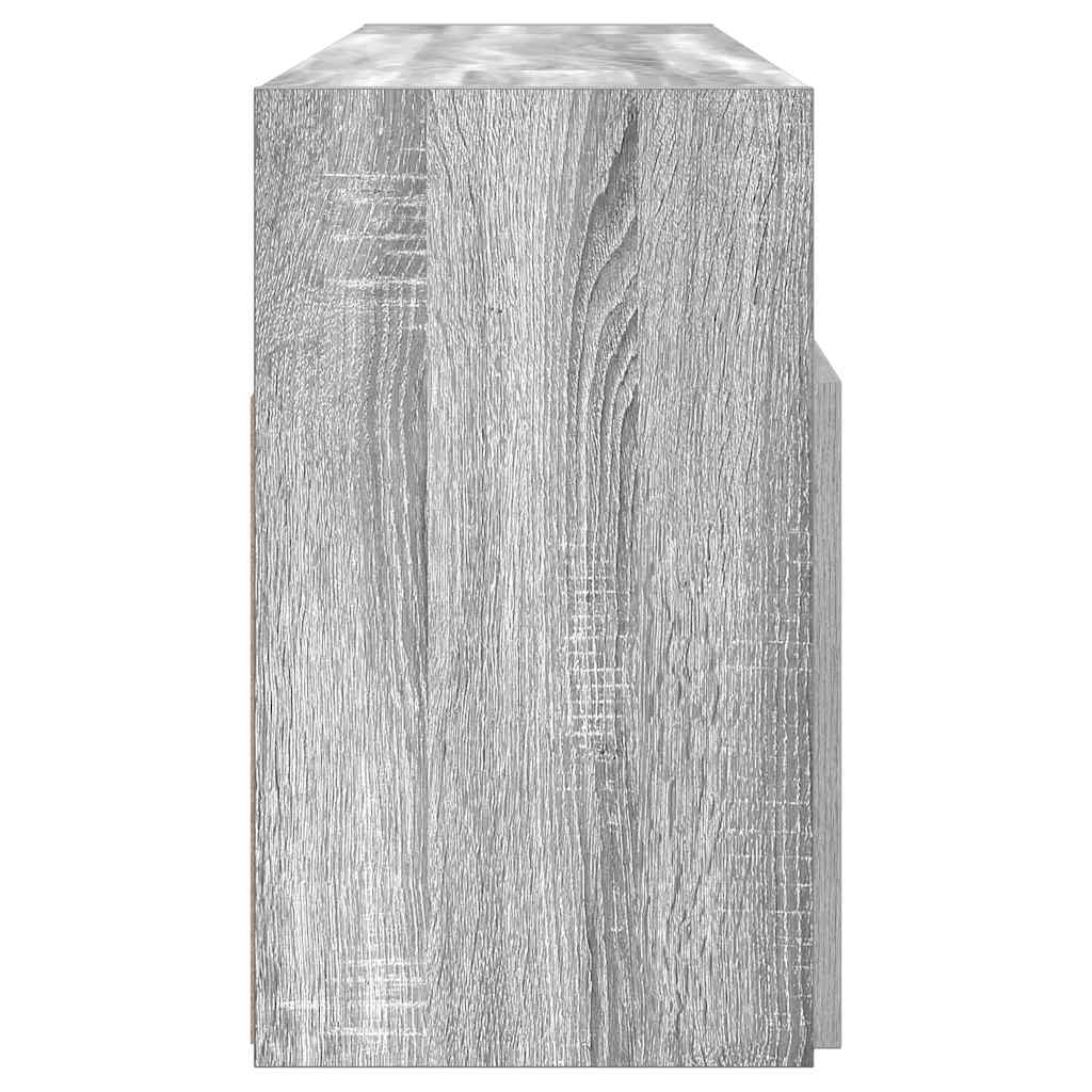 vidaXL TV Cabinet with LED Lights Grey Sonoma 120x30x50 cm