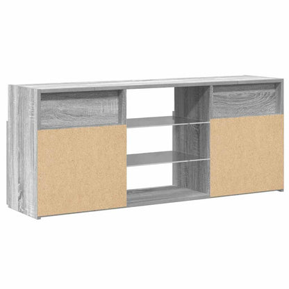 vidaXL TV Cabinet with LED Lights Grey Sonoma 120x30x50 cm