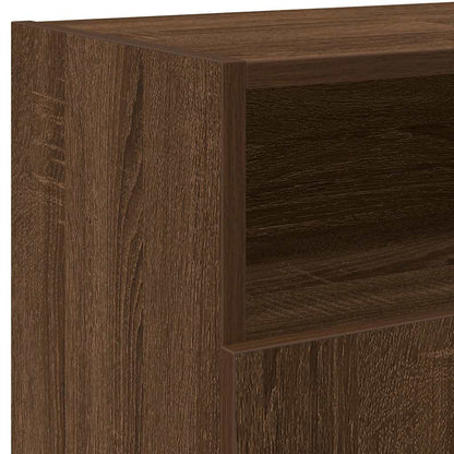 vidaXL TV Cabinet with LED Lights Brown Oak 120x30x50 cm