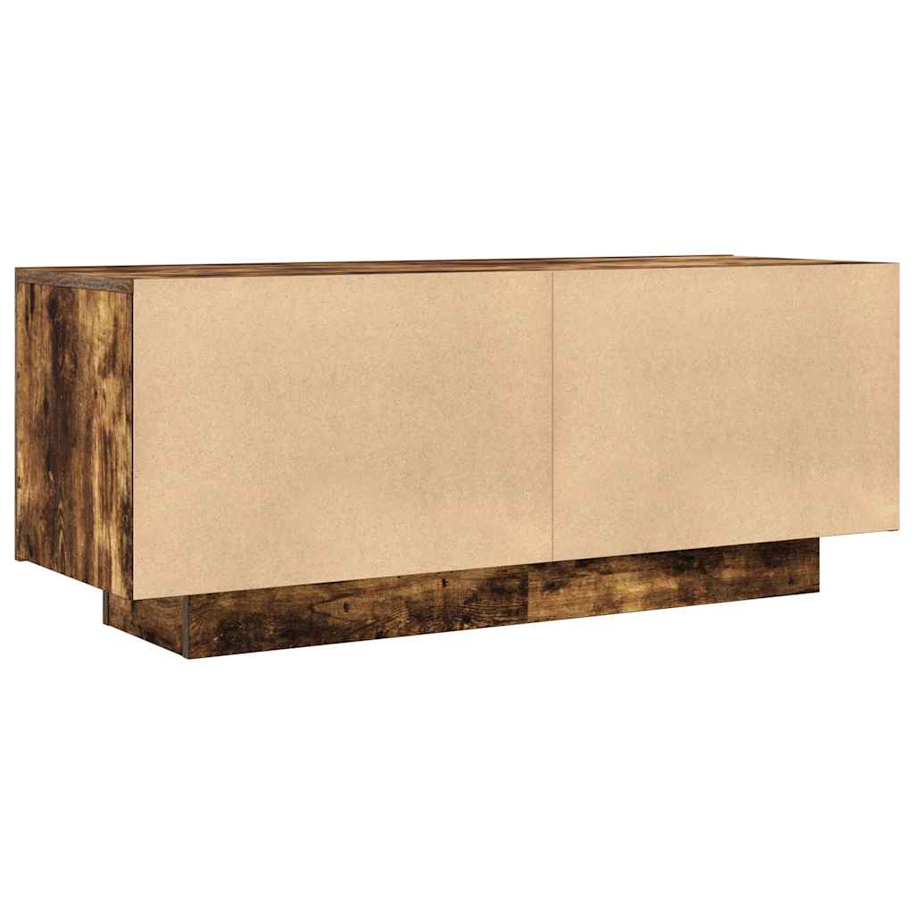 vidaXL TV Cabinet Smoked Oak 100x35x40 cm Engineered Wood