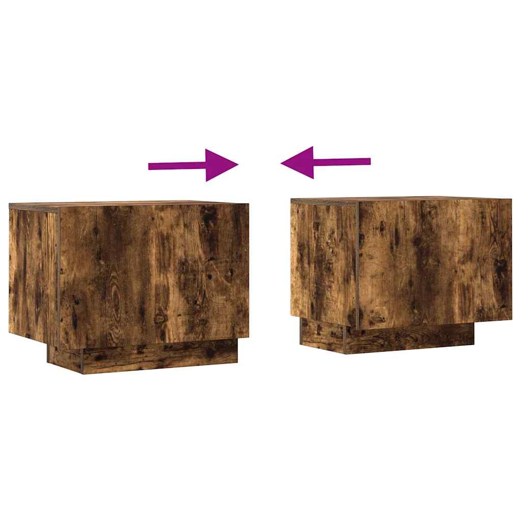 vidaXL TV Cabinet Smoked Oak 100x35x40 cm Engineered Wood