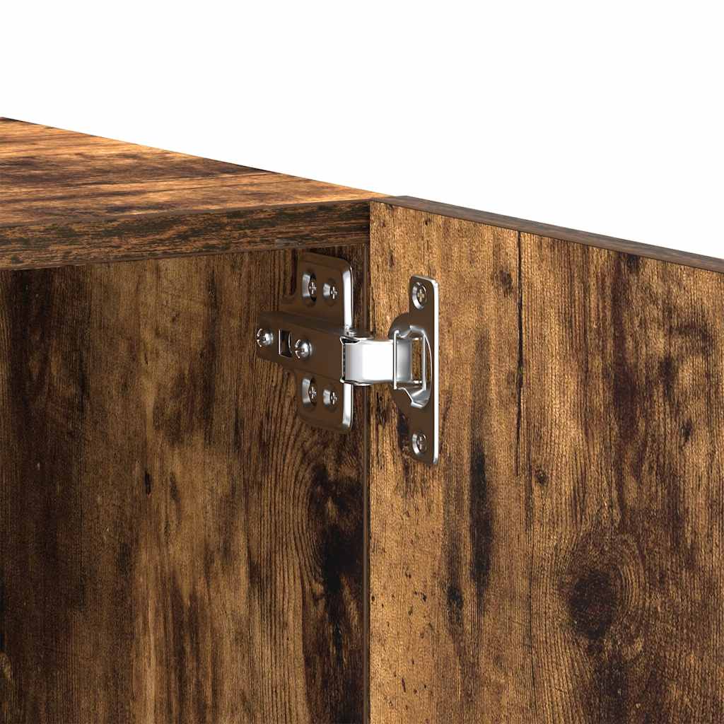 vidaXL TV Cabinet Smoked Oak 100x35x40 cm Engineered Wood