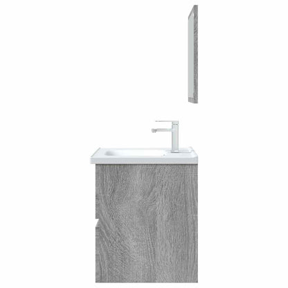 vidaXL 2 Piece Bathroom Furniture Set Grey Sonoma Engineered Wood