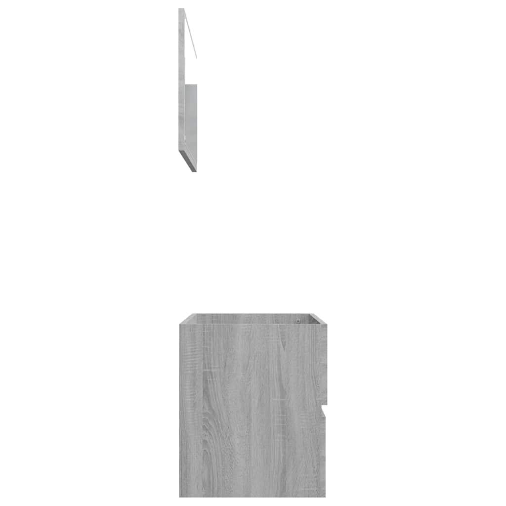 vidaXL 2 Piece Bathroom Furniture Set Grey Sonoma Engineered Wood