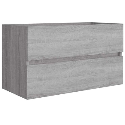 vidaXL 2 Piece Bathroom Furniture Set Grey Sonoma Engineered Wood