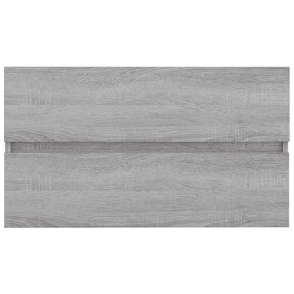 vidaXL 2 Piece Bathroom Furniture Set Grey Sonoma Engineered Wood