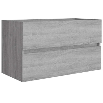 vidaXL 2 Piece Bathroom Furniture Set Grey Sonoma Engineered Wood