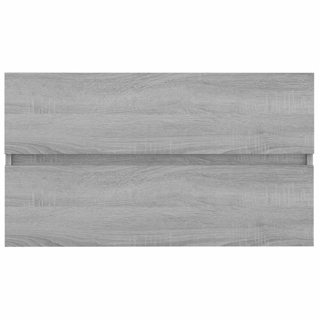 vidaXL 2 Piece Bathroom Furniture Set Grey Sonoma Engineered Wood