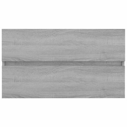 vidaXL 2 Piece Bathroom Furniture Set Grey Sonoma Engineered Wood