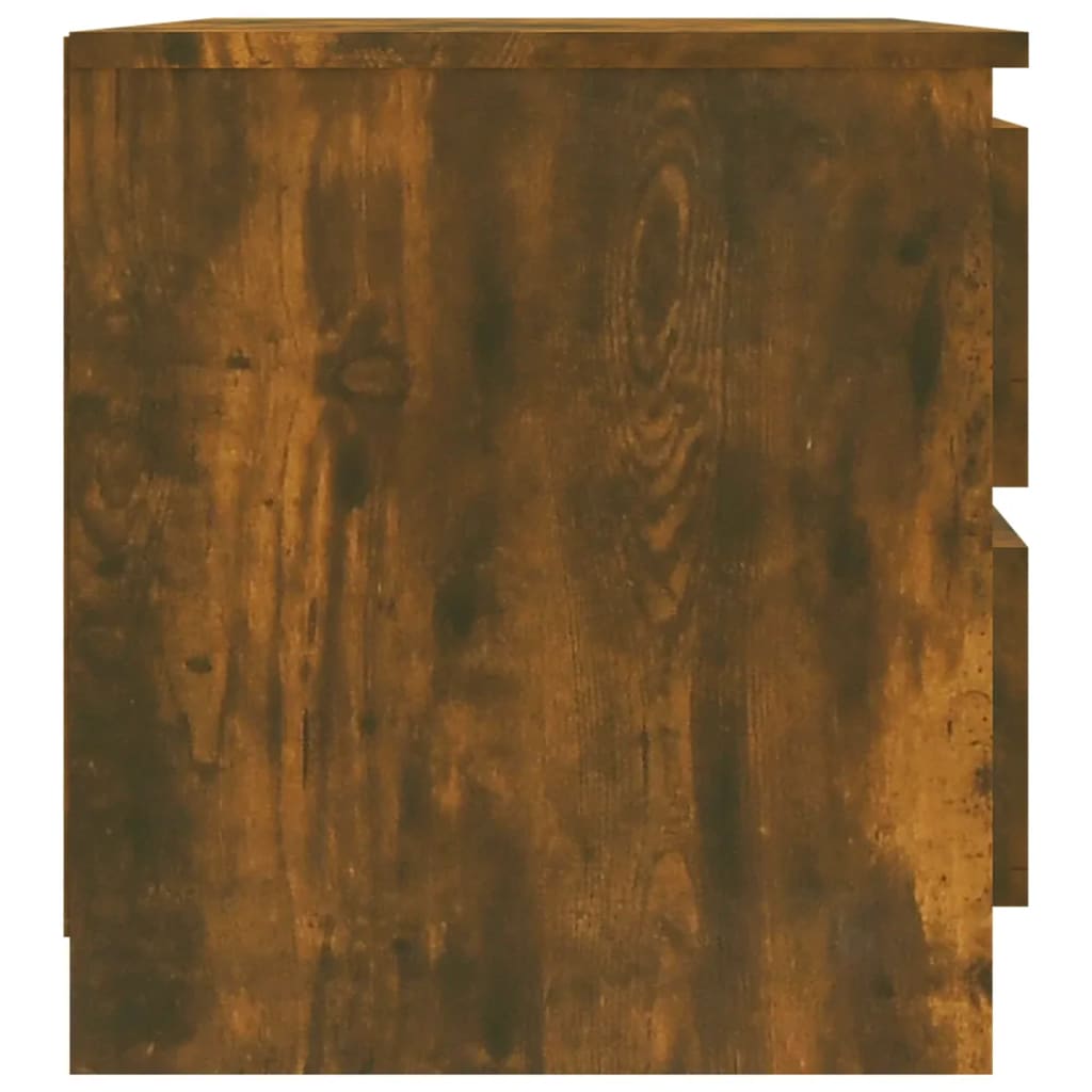 vidaXL Bed Cabinet Smoked Oak 50x39x43,5 cm Engineered Wood