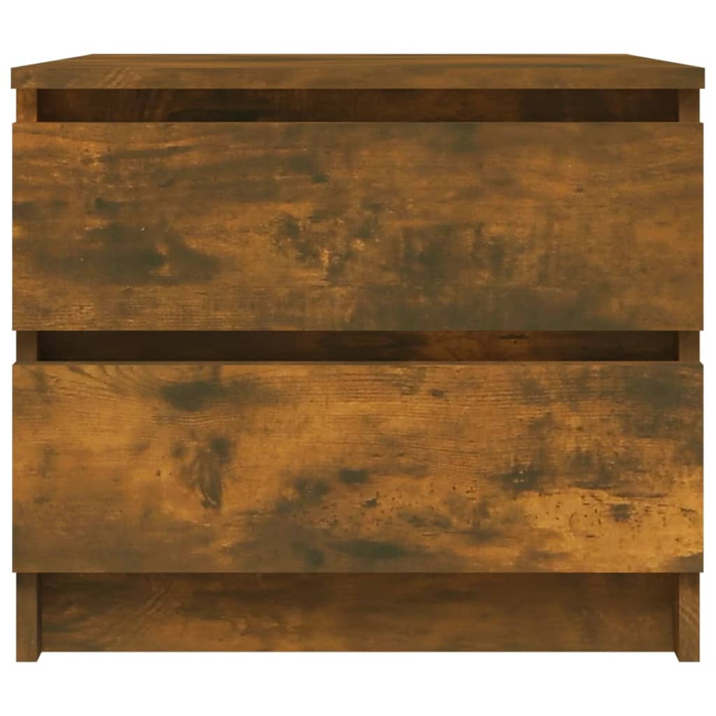 vidaXL Bed Cabinets 2 pcs Smoked Oak 50x39x43.5 cm Engineered Wood