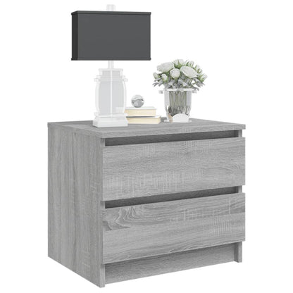 vidaXL Bed Cabinet Grey Sonoma 50x39x43.5 cm Engineered Wood
