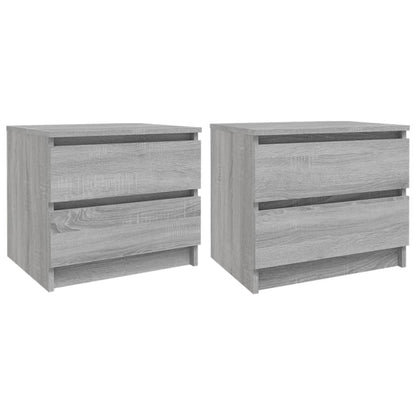 vidaXL Bed Cabinets 2 pcs Grey Sonoma 50x39x43,5 cm Engineered Wood