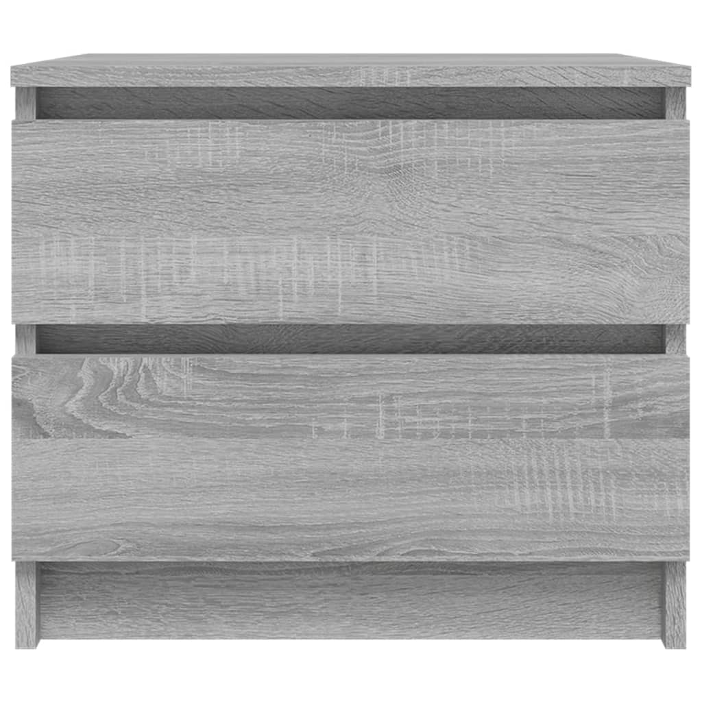 vidaXL Bed Cabinets 2 pcs Grey Sonoma 50x39x43,5 cm Engineered Wood