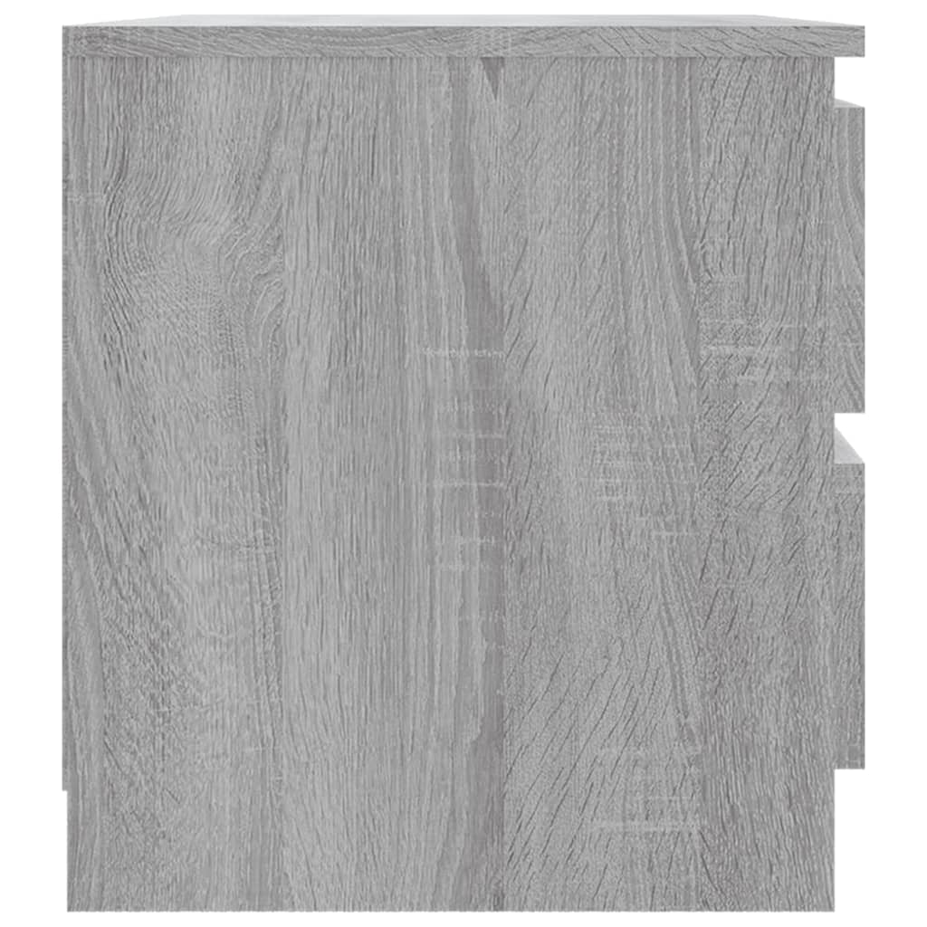 vidaXL Bed Cabinets 2 pcs Grey Sonoma 50x39x43,5 cm Engineered Wood