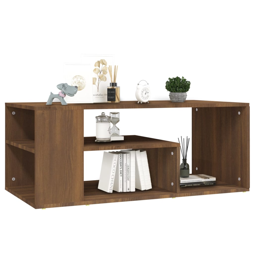 vidaXL Coffee Table | Brown Oak | Engineered Wood | 100x50x40 cm | Coffee Table