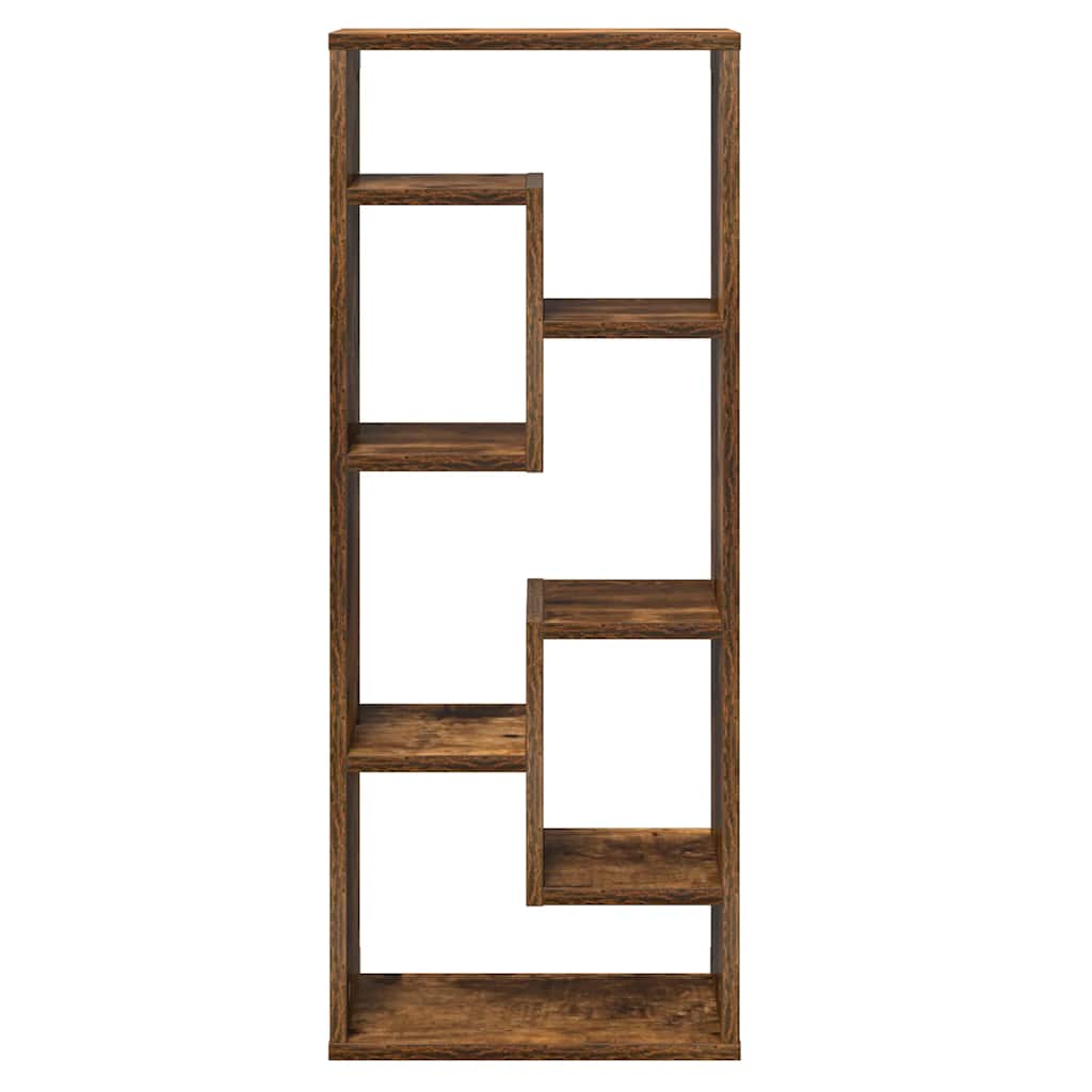 vidaXL Wall Shelf Smoked Oak 36x16x90 cm Engineered Wood