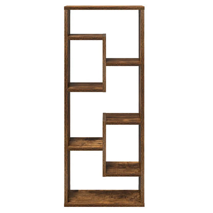 vidaXL Wall Shelf Smoked Oak 36x16x90 cm Engineered Wood