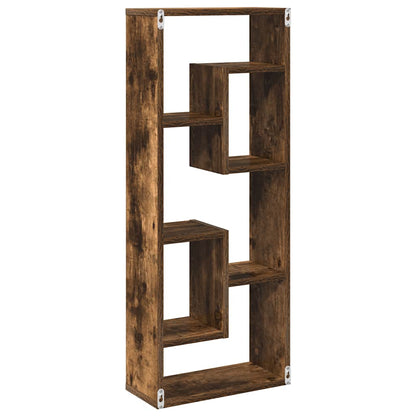 vidaXL Wall Shelf Smoked Oak 36x16x90 cm Engineered Wood